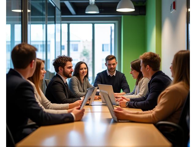 SwiftBite Deliveries team at Manchester office